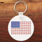 USA Dachshund Sleutelhanger (Voorkant)