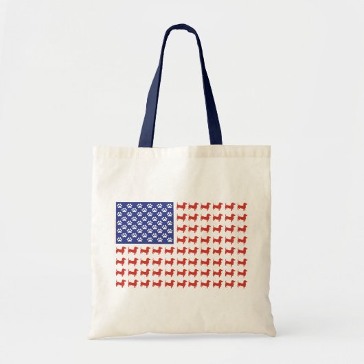 USA Dachshund Tote Bag (Voorkant)