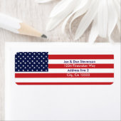 USA Drapeau Étiquettes d'adresse de retour Étoiles (En situation)