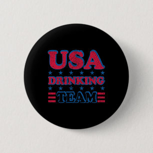 USA Drink team 4th van juli Independence Day Dru Ronde Button 5,7 Cm