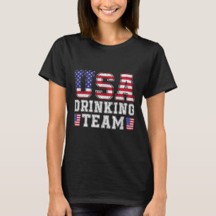 USA Drink Team Funny Drink Bierliefhebber 4e van T-shirt