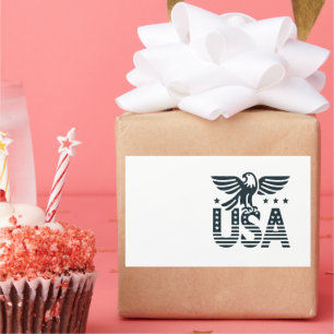 USA Eagle Patriotic Design - Stars and Stripes Sty Rechthoekige Sticker