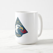 USA Eagle Pyramid Embleem - Oog van de Voorzienigh Koffiemok (Voorkant rechts)