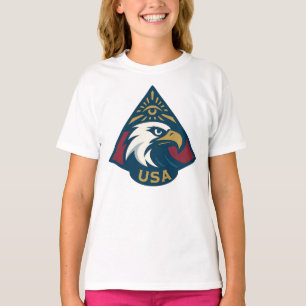 USA Eagle Pyramid Embleem - Oog van de Voorzienigh T-shirt