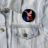 USA Eagle Ronde Button 5,7 Cm (In situ)