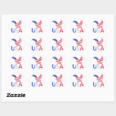 USA Eagle Ronde Sticker (Vel)