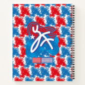 USA/EEUU FLAG SIMPLIFIED TEXT BY MASANSER PIXELAT NOTITIEBOEK (Achterkant)