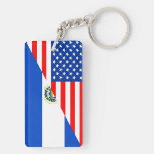 usa el salvador land halve vlag amerika sleutelhanger