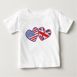 USA en UK Love Flag Hearts