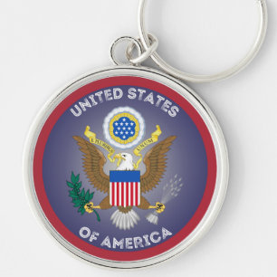USA-erfgoedembleem Sleutelhanger
