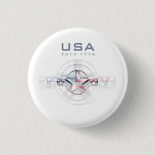 USA Estd. 776 Ronde Button 3,2 Cm
