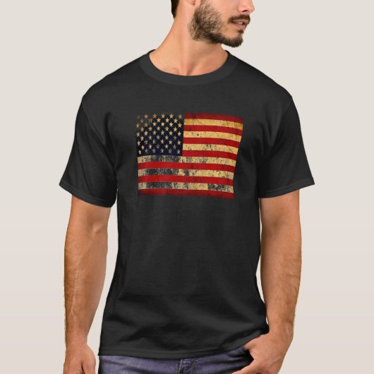 USA Faded Flag Premium T-shirt (Voorkant)