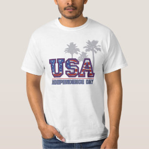 USA Fête de l'Indépendance aux palmiers T-shirts