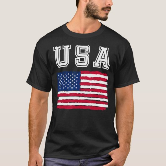 USA flag 4th of july us day of independence T-shirt (Voorkant)