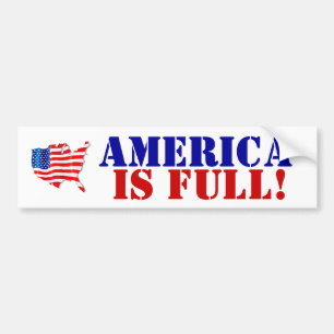 USA Flag Amerika is vol! Verenigde Staten overschr Bumpersticker