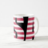 USA Flag Barcode Graphic Mug - Bold Social Comment (Devant droit)