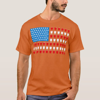 USA Flag Bier Pong Grappig 4th van juli Dag Gift T-shirt