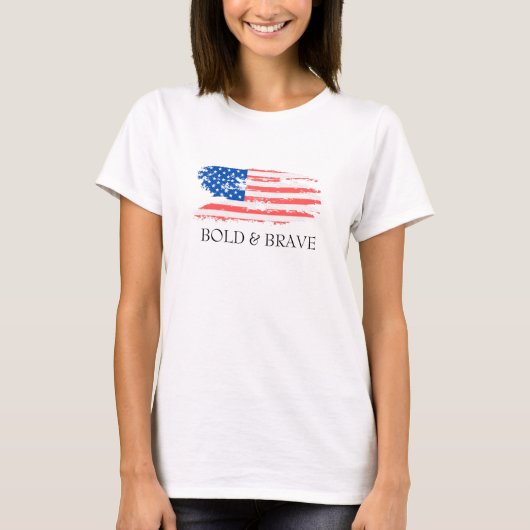 USA FLAG BOLD & BRAVE SHIRT (Voorkant)