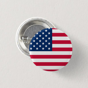 USA Flag Button Patriottisch