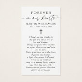 USA Flag Cross Sympathy Funeral Prayer Card (Dos)