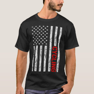 USA Flag Fietsen Fietsfietser Fietsen T-shirt