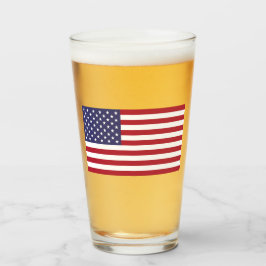 USA Flag Glass Cup Glas