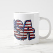 USA Flag Graffity Personalized Text Extra Grote Beker (Rechts)