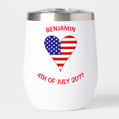 USA Flag Heart Funky Personalized