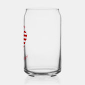 USA Flag Heart Funky Personalized Blikvorm Glas (Links)