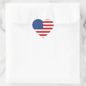 USA Flag Heart Sticker (Tas)