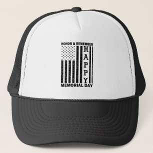USA Flag Honor Herinner Happy Memorial Day Grappig Trucker Pet