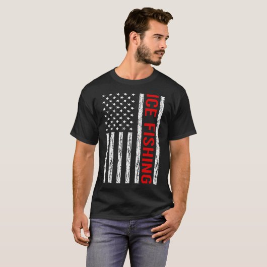 USA Flag Ice Gevist T-shirt (Voorkant volledig)