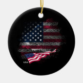 USA flag Keramisch Ornament (Voorkant)