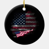USA flag Keramisch Ornament (Achterkant)