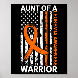 USA Flag Leukemia Awareness Month voor de VS Poster
