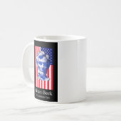 USA Flag Lincoln Glenn Beck Gibney The MUSEUM Zaz Koffiemok (Voorkant links)