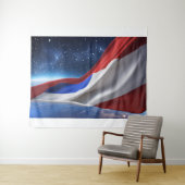 USA Flag Logo Large Tapestry Wandkleed (In Situ (horizontaal))