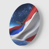 USA Flag Logo Wall Clock Grote Klok (Hoek)