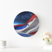 USA Flag Logo Wall Clock Grote Klok (Huis)