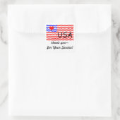 USA FLAG -merci LOVE sticker (Sac)