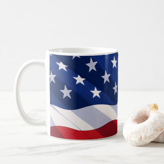 USA Flag Mug (Avec donut)