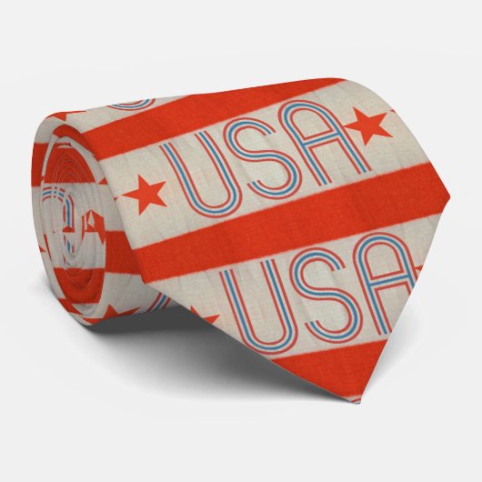 USA Flag Necktie Stropdas (Opgerold)