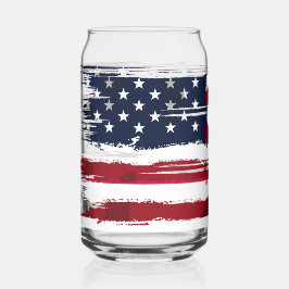 USA Flag Patriotic American Red White Blue  Blikvorm Glas