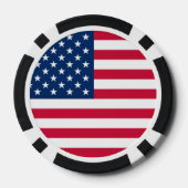 USA Flag Poker Chips (Achterkant)