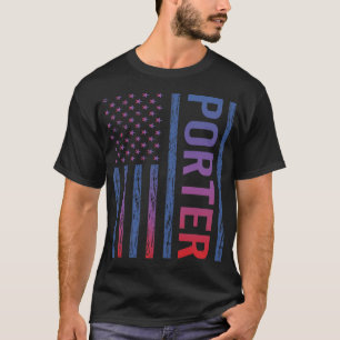 USA Flag Porter T-shirt