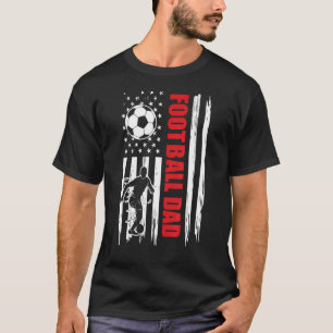  USA Flag Pride Football Voetbal Vader' T-shirt