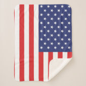 USA Flag Print Patriottische Sherpa Deken (Voorkant)