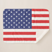 USA Flag Print Patriottische Sherpa Deken (Voorkant (horizontaal))