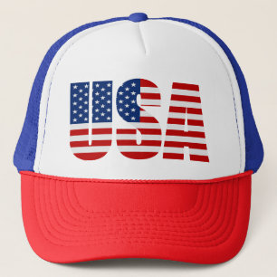 USA FLAG Red White & Blue Trucker Pet
