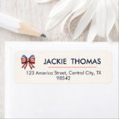 USA Flag Retour Adreslabels Etiket (Insitu)